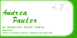 andrea pauler business card